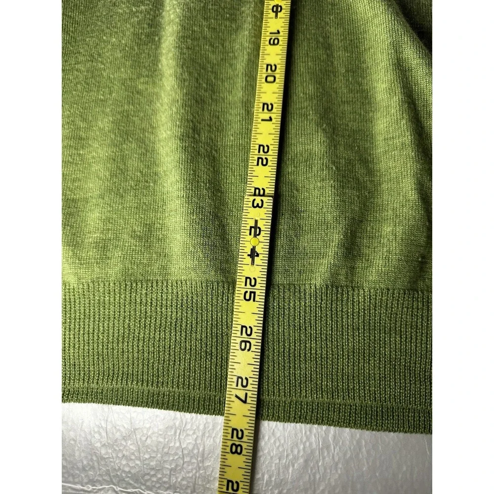 VTG Banana Republic Sweater Mens XXL Olive Green 100% Merino Wool V-Neck Classic